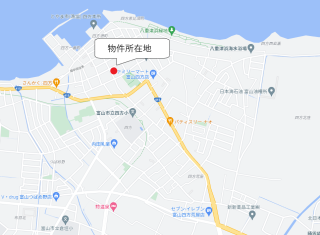 富山市四方田町の売地の位置（マップ）